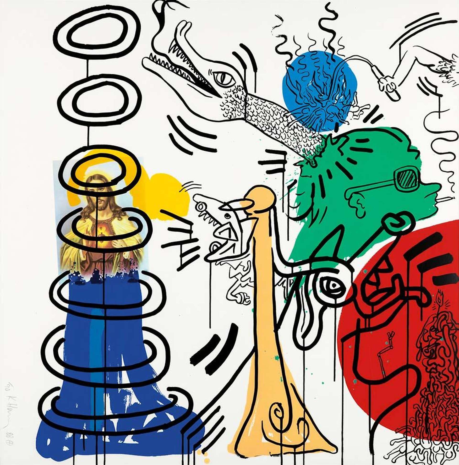 Apocalypse 5 - Signed Print by Keith Haring 1988 - MyArtBroker