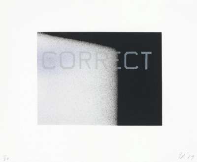 Correct - Signed Print by Ed Ruscha 1989 - MyArtBroker