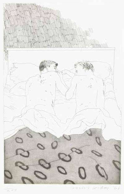 Two Boys Aged 23 Or 24 - Signed Print by David Hockney 1966 - MyArtBroker