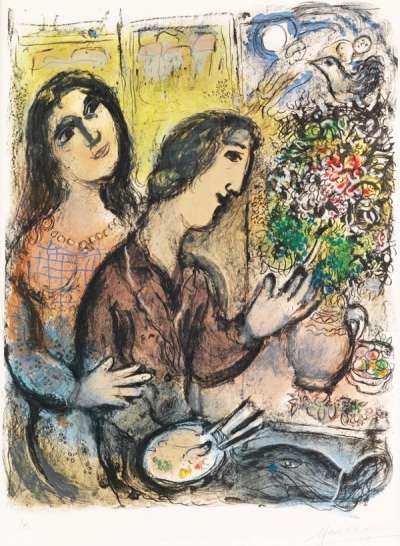 La Femme Du Peintre - Signed Print by Marc Chagall 1971 - MyArtBroker