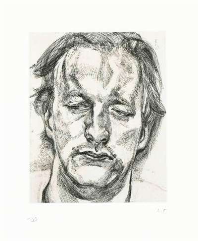Lucian Freud: Head Of Man I - Signed Print