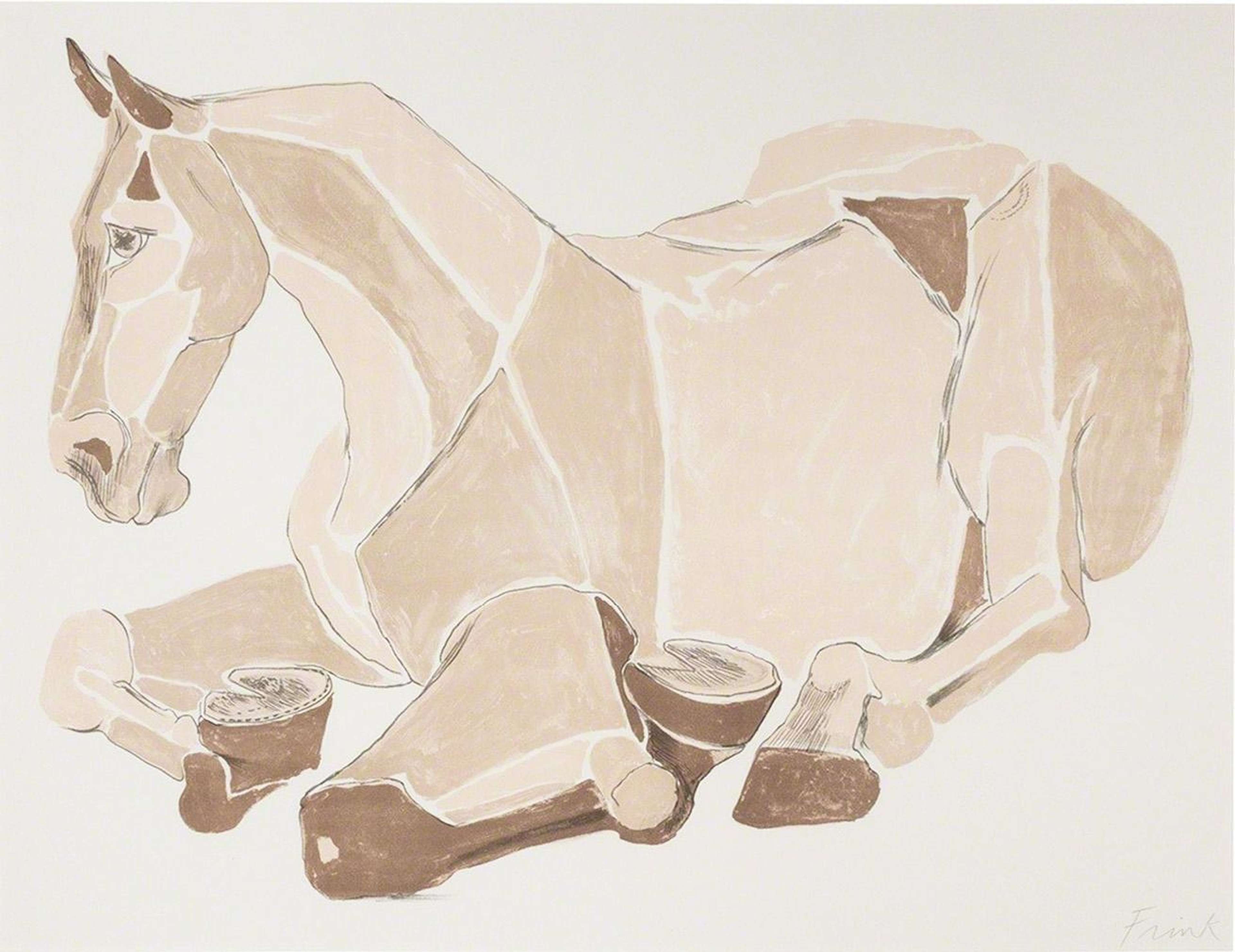Resting Horse - Signed Print by Elisabeth Frink 1988 - MyArtBroker
