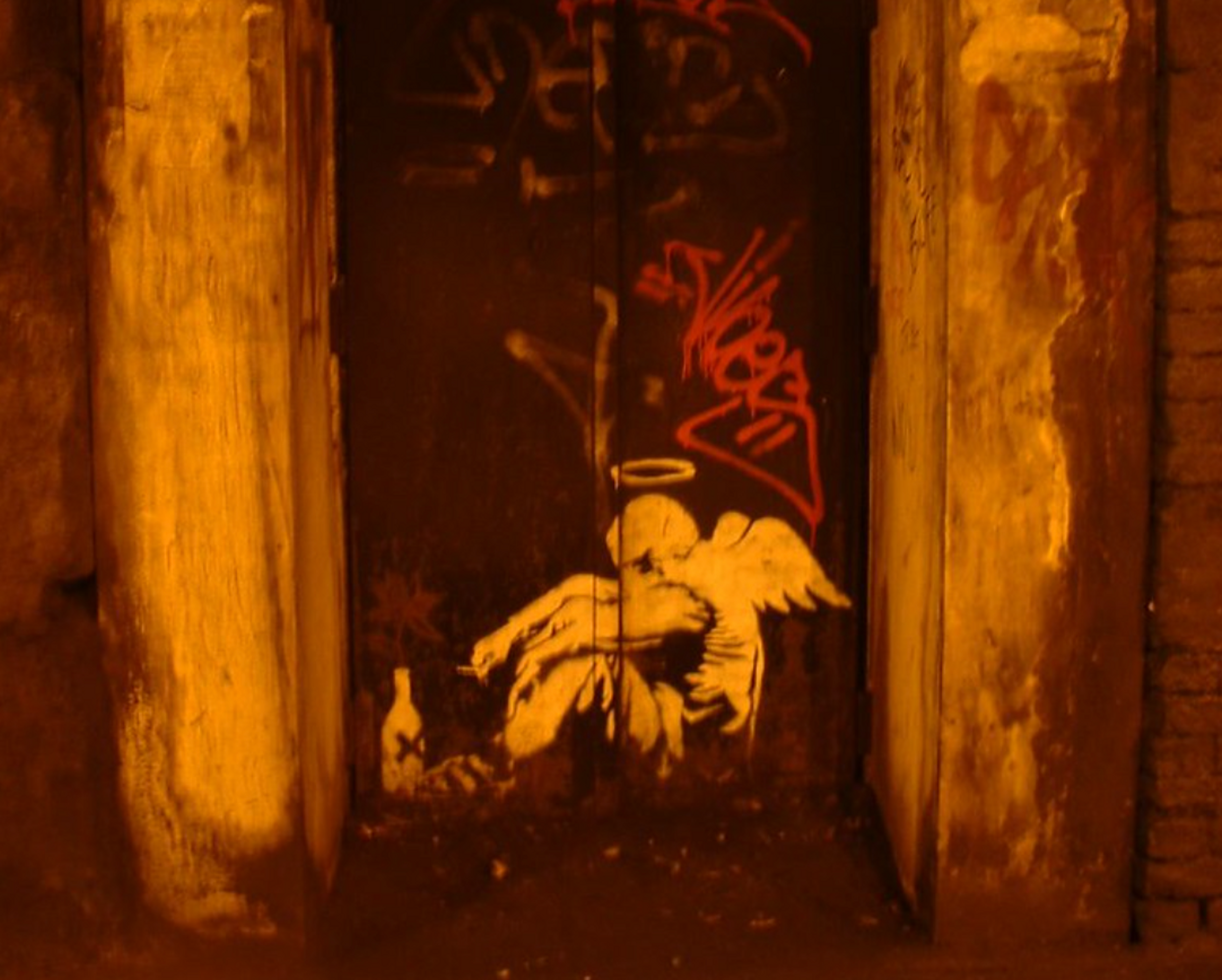 Fallen Angel by Banksy