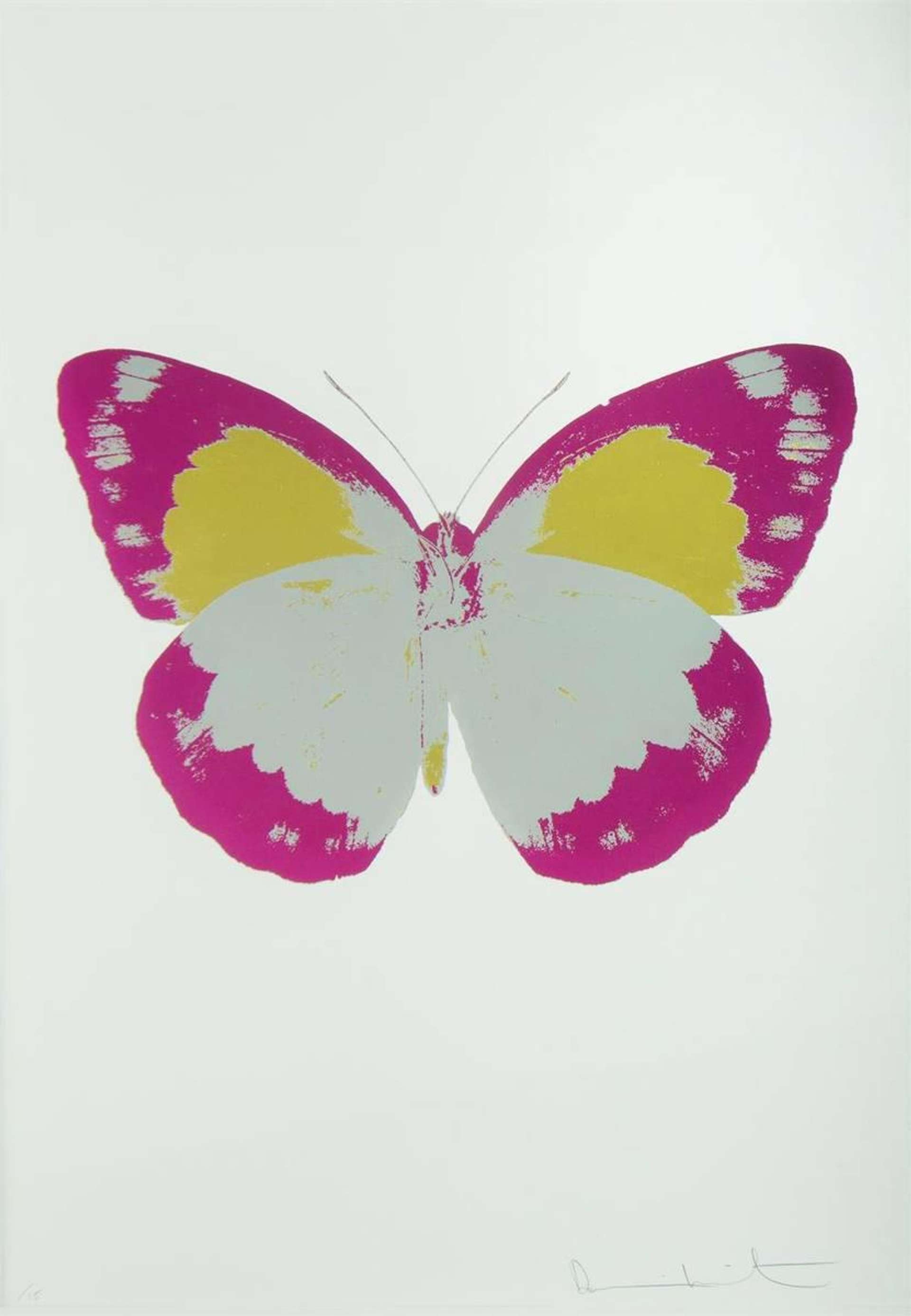 Damien Hirst: The Souls II (silver gloss, fuchsia pink, oriental gold) - Signed Print
