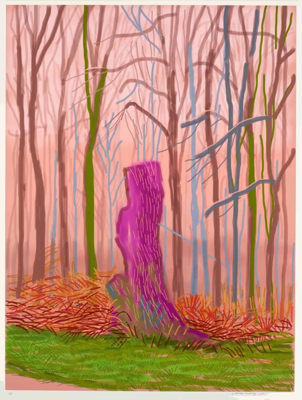 The Arrival Of Spring in 2011 by David Hockney Background