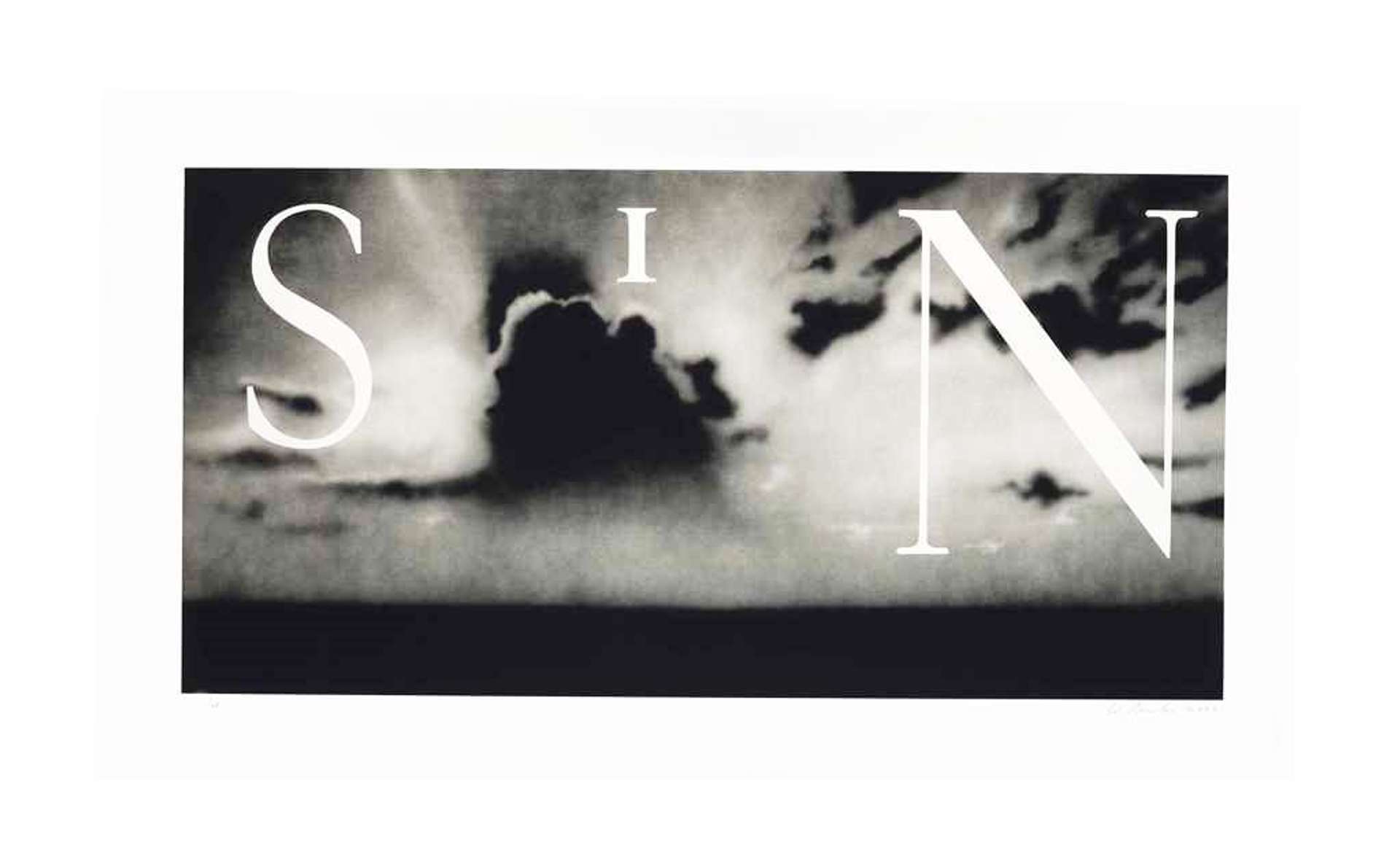 Ed Ruscha: Sin - Without - Signed Print