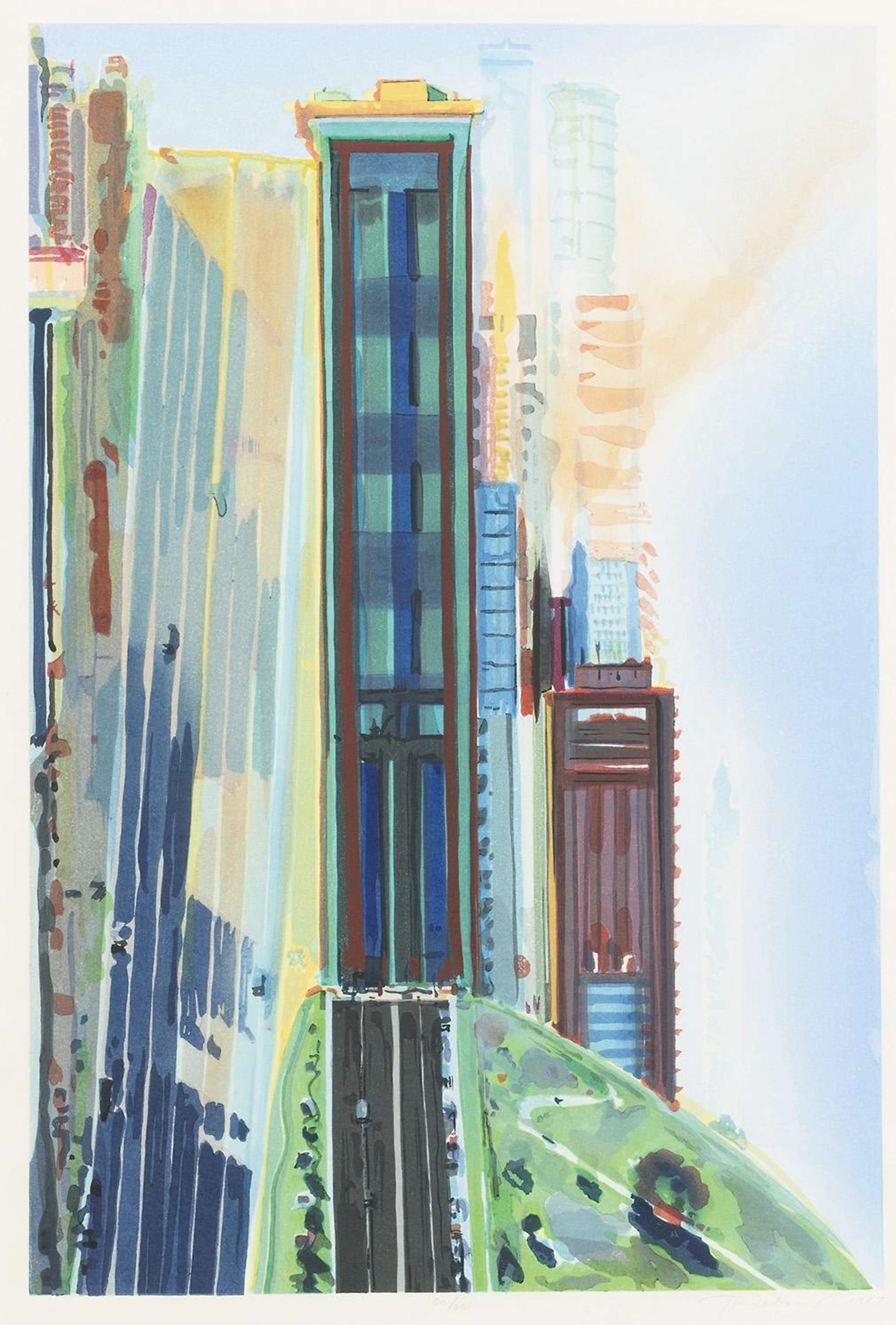 Hill Street - Signed Print by Wayne Thiebaud 1971 - MyArtBroker