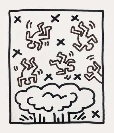 Drawings For Atomic Book II - Signed Work on Paper by Keith Haring 1983 - MyArtBroker