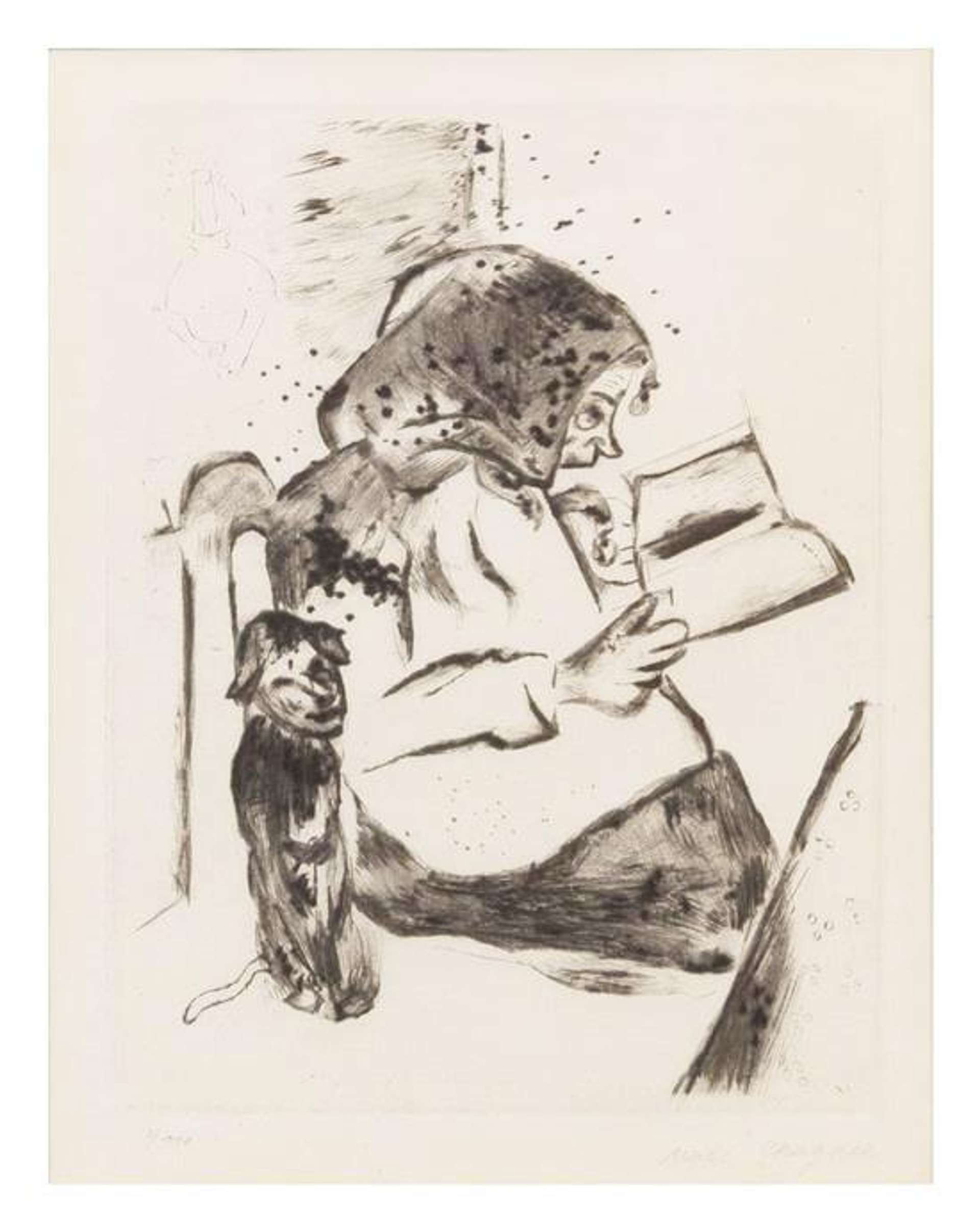 Die Grossmutter (Mein Leben) - Signed Print by Marc Chagall 1922 - MyArtBroker