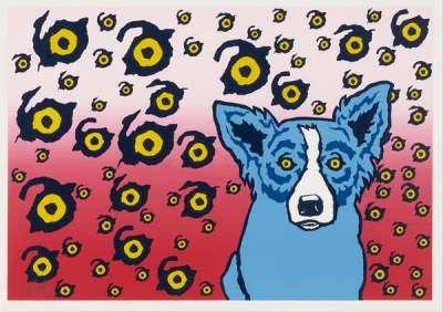 I See You, You See Me (split-font) - Signed Print by George Rodrigue 1993 - MyArtBroker