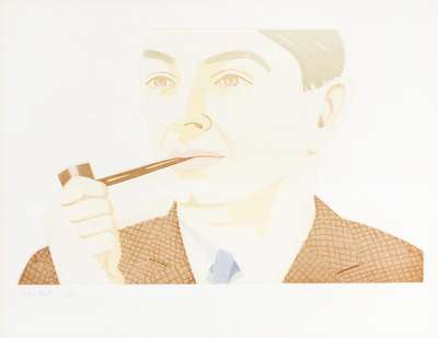 Alex Katz: Man With A Pipe - Signed Print