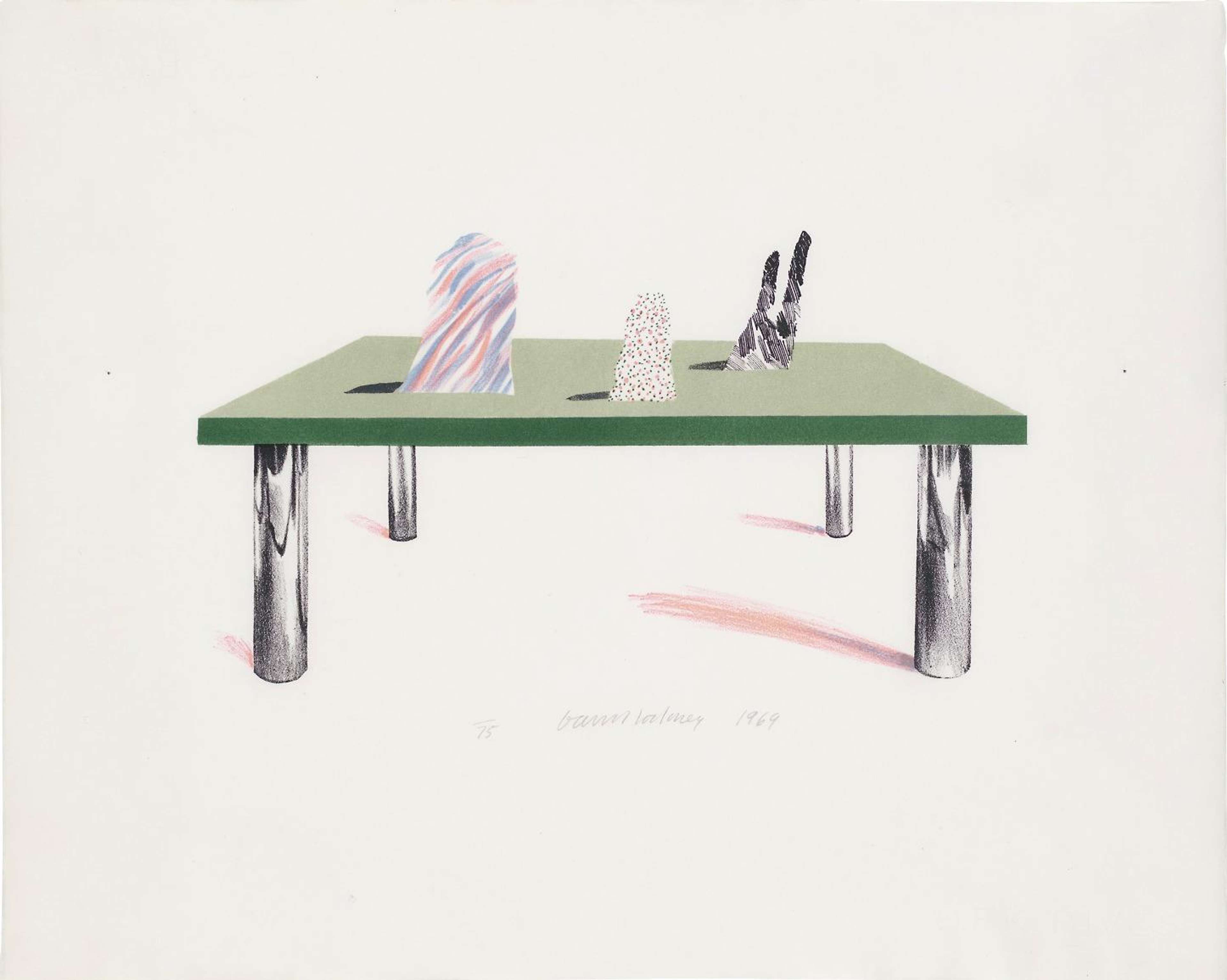 Glass Table With Objects - Signed Print by David Hockney 1969 - MyArtBroker