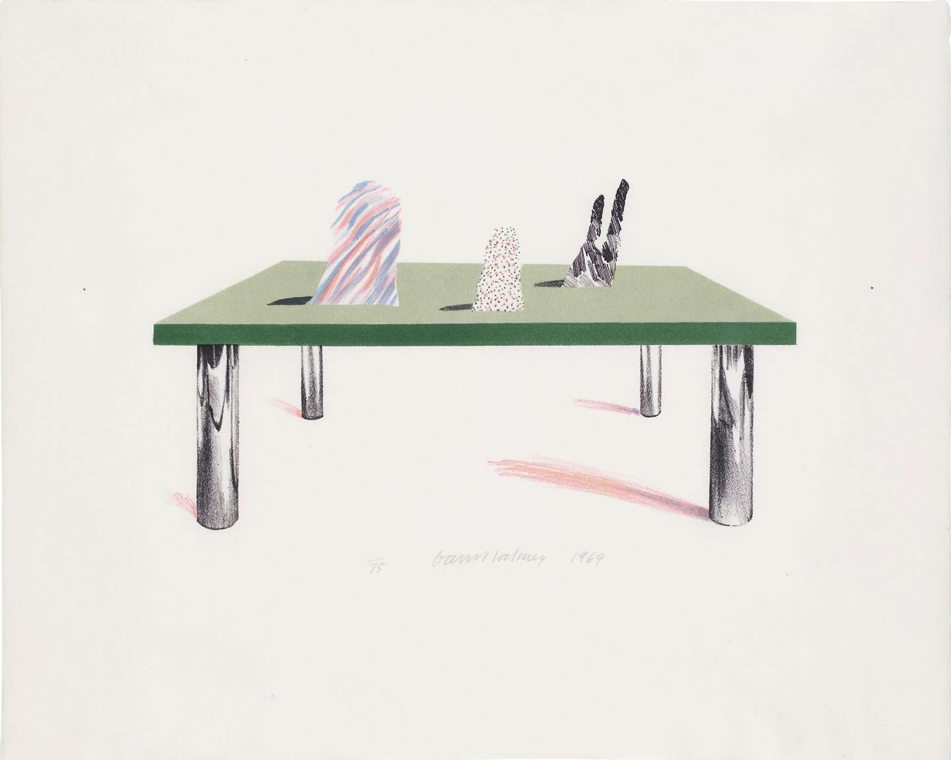 Glass Table With Objects - Signed Print by David Hockney 1969 - MyArtBroker