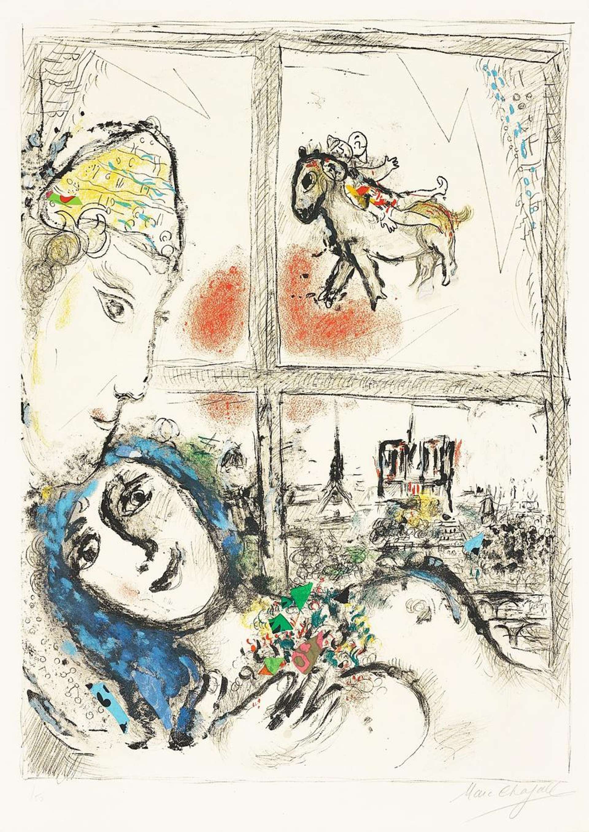 Paris De La Fenêtre - Signed Print by Marc Chagall 1969 - MyArtBroker