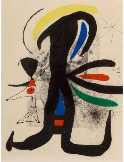 Joan Miró: Une Telle Et Son Petit Mari - Signed Print