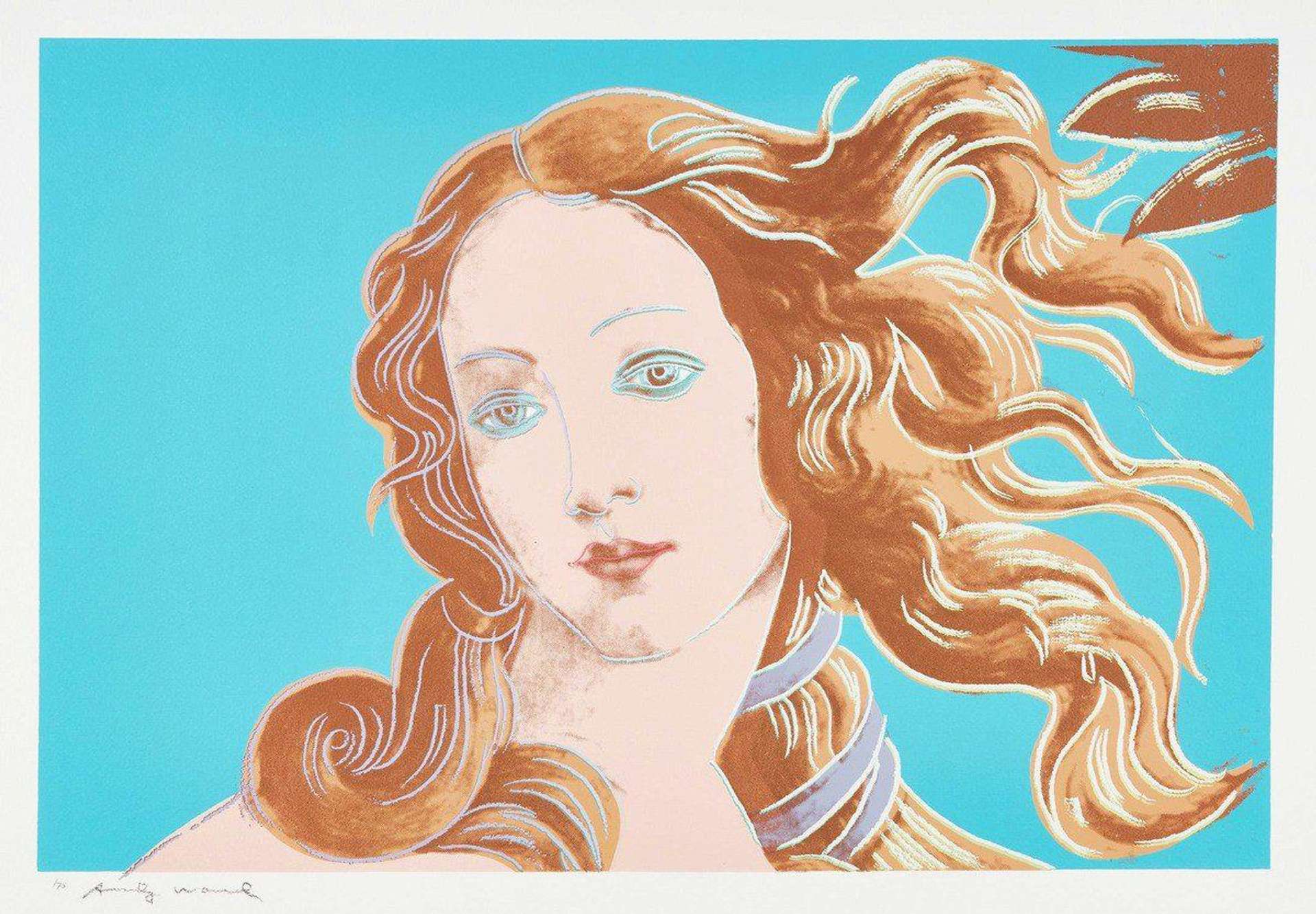 Details Of Renaissance Paintings (Sandro Botticelli, Birth Of Venus, 1482) (F. & S. II.319) - Signed Print by Andy Warhol 1984 - MyArtBroker