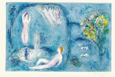 La Caverne Des Nymphes - Signed Print by Marc Chagall 1961 - MyArtBroker