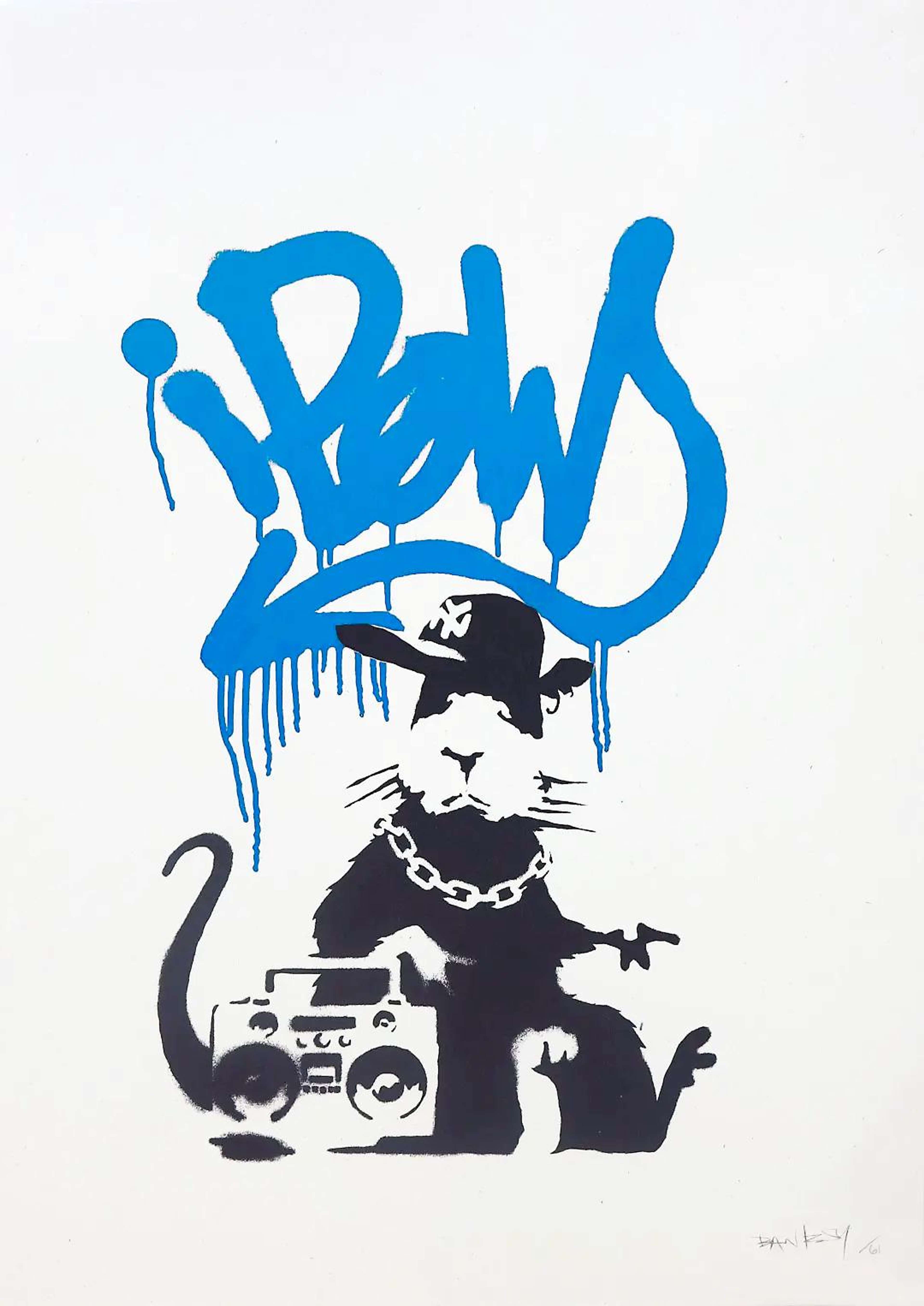 Gangsta Rat (AP blue) - Signed Print