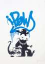 Banksy: Gangsta Rat (AP blue) - Signed Print