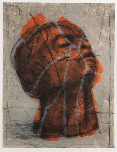 Orange Head - Signed Print by William Kentridge 1993 - MyArtBroker