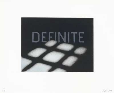 Definite - Signed Print by Ed Ruscha 1989 - MyArtBroker