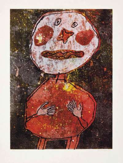 Personnage Au Costume Rouge - Signed Print by Jean Dubuffet 1961 - MyArtBroker