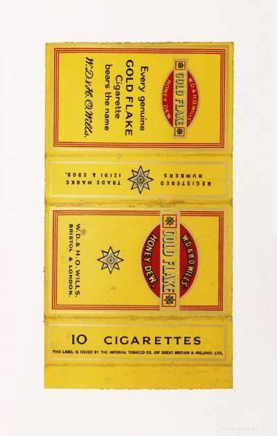 Fag Packets (Gold Flake) - Signed Print by Peter Blake 2006 - MyArtBroker