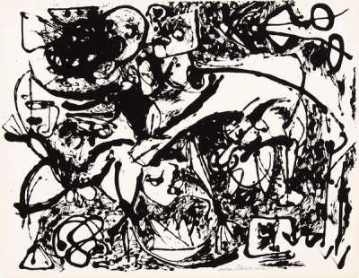 Untitled (After Number 8 - Black Flowing, 1951) - Signed Print by Jackson Pollock 1951 - MyArtBroker