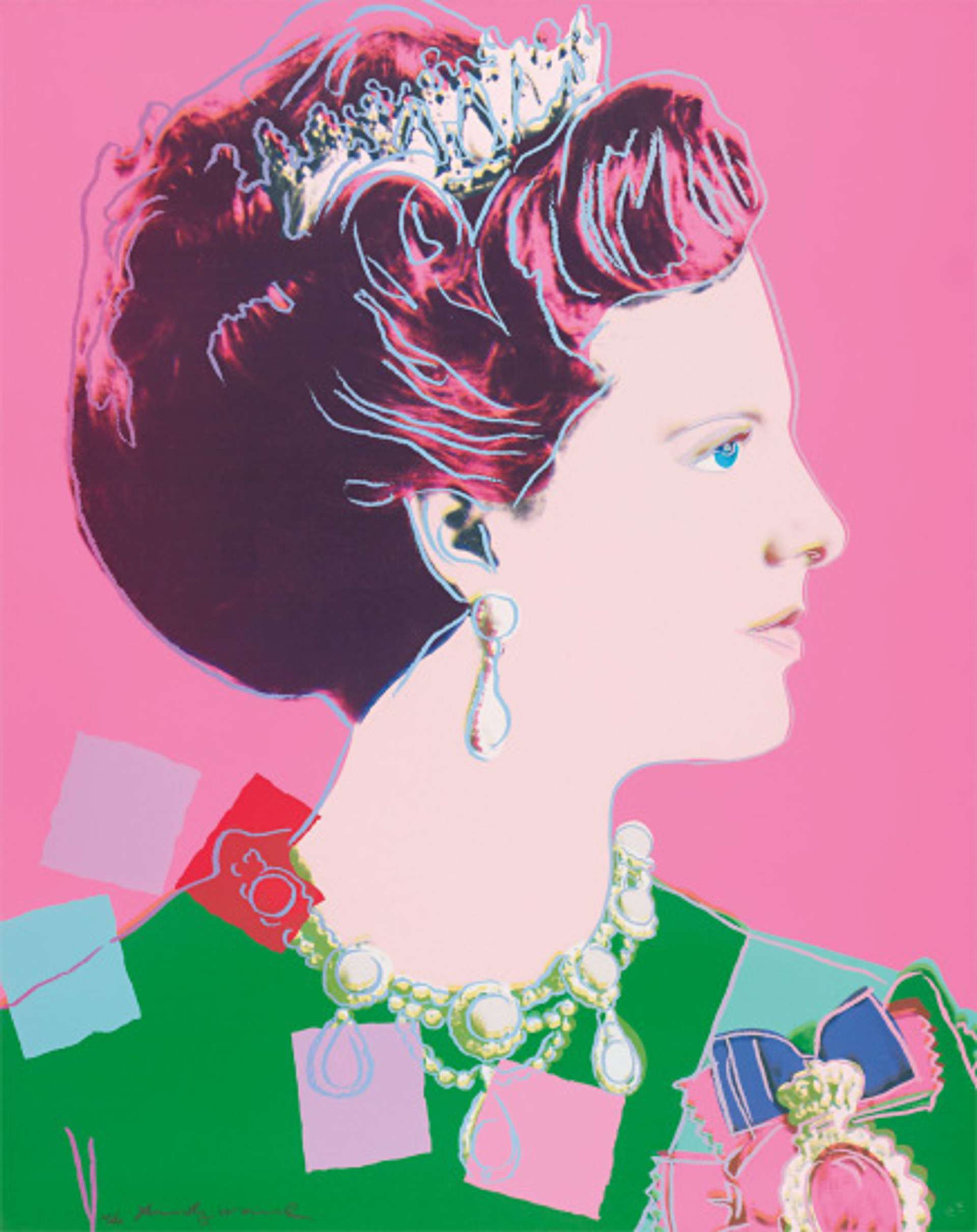 Queen Margrethe Of Denmark (F. & S. II.345) - Signed Print by Andy Warhol 1985 - MyArtBroker