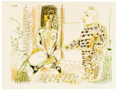 Le Peintre Et Son Modèle - Signed Print by Pablo Picasso 1954 - MyArtBroker