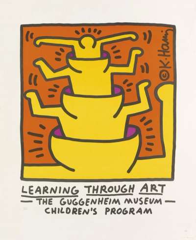 Learning Through Art Poster - Signed Print by Keith Haring 1999 - MyArtBroker