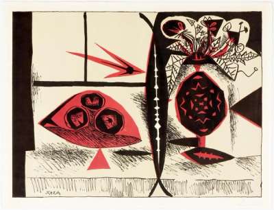 Composition Au Vase De Fleurs - Signed Print by Pablo Picasso 1947 - MyArtBroker