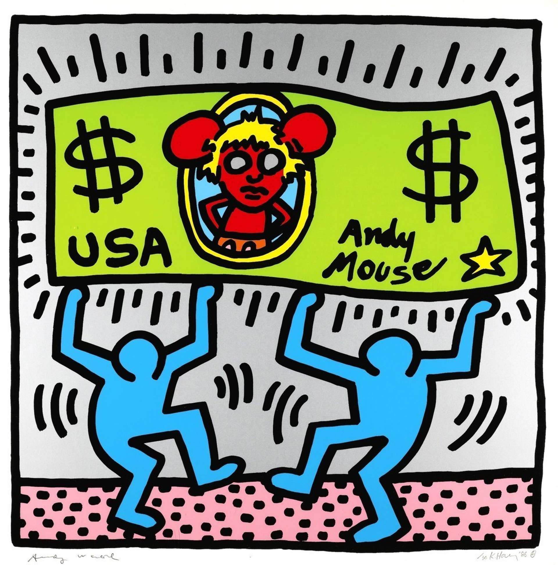 Andy Mouse 3 by Keith Haring