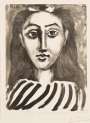 Pablo Picasso: Tête De Jeune Fille (monochrome) - Signed Print