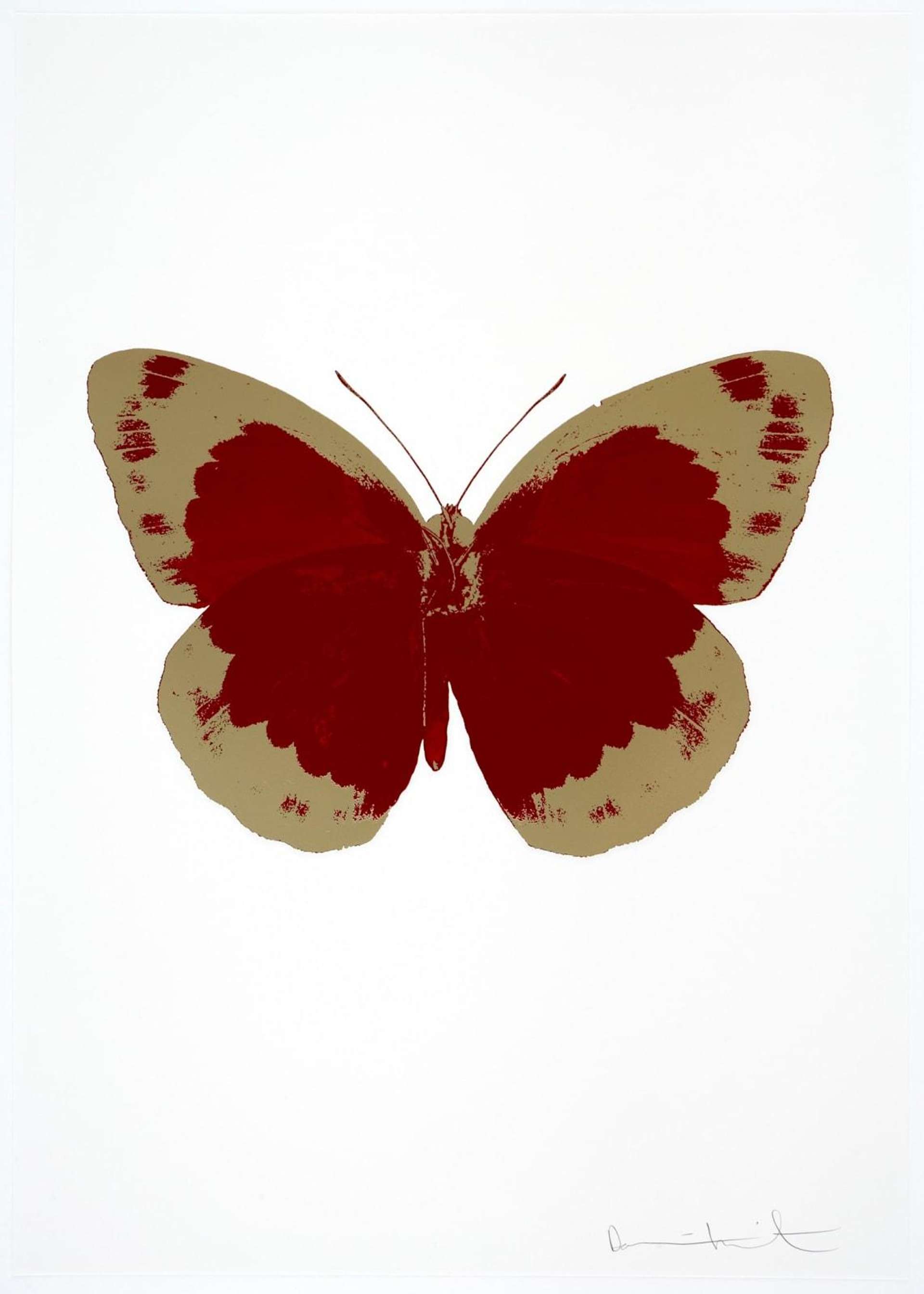 Damien Hirst: The Souls II (chilli red, cool gold) - Signed Print