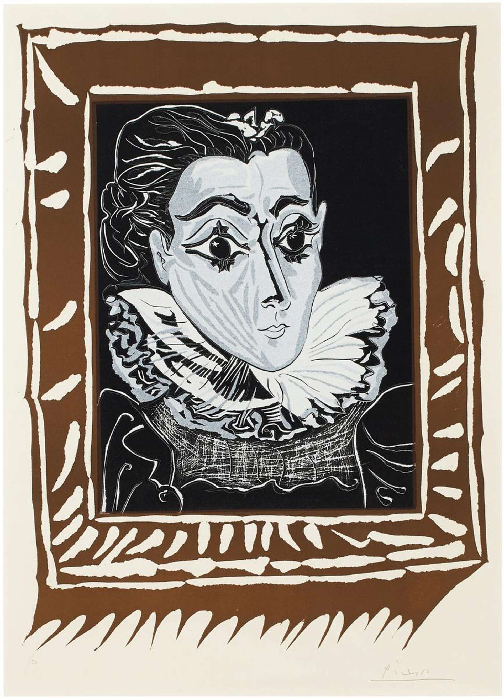 La Dame À La Collerette - Signed Print by Pablo Picasso 1962 - MyArtBroker