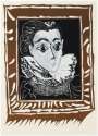 Pablo Picasso: La Dame À La Collerette - Signed Print