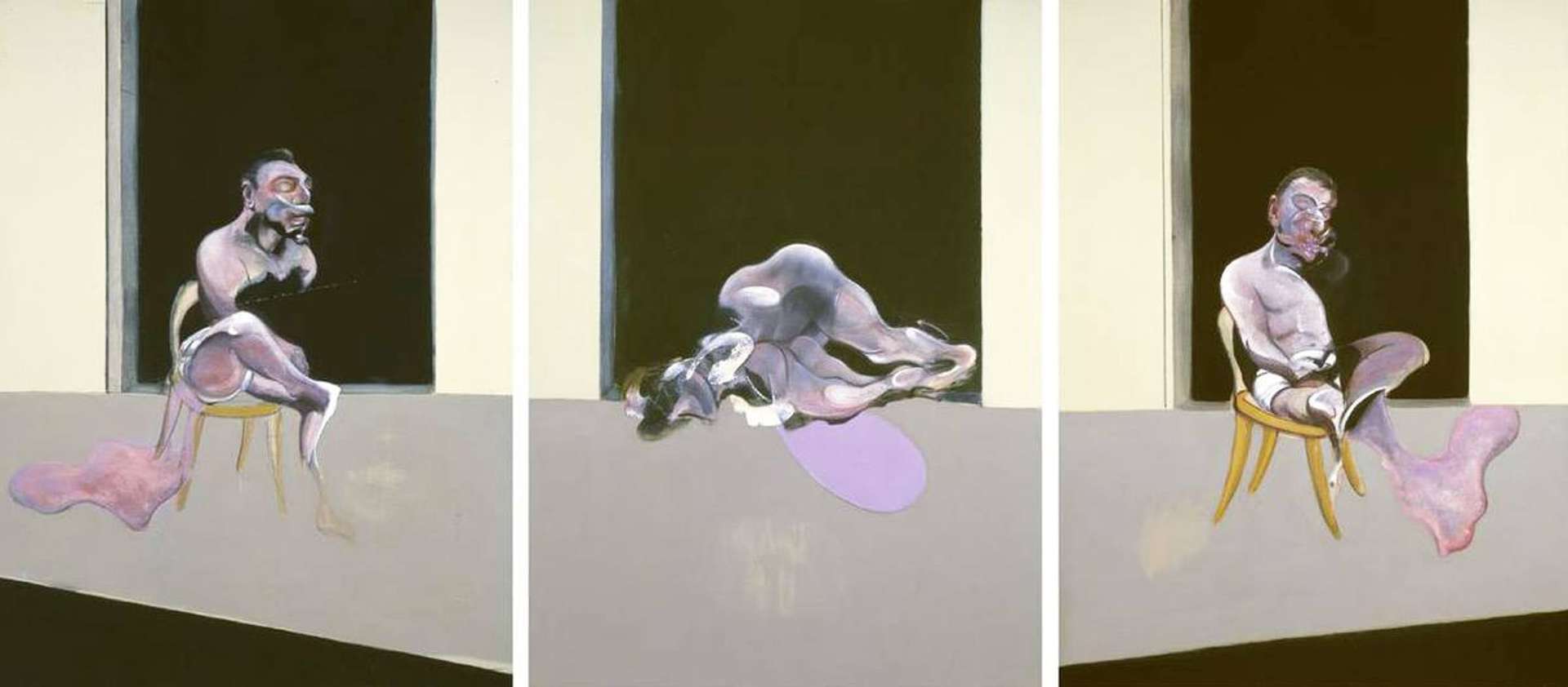 Triptych August (three panels) by Francis Bacon