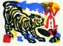 A. R. Penck: Figur Und Tiger - Signed Print