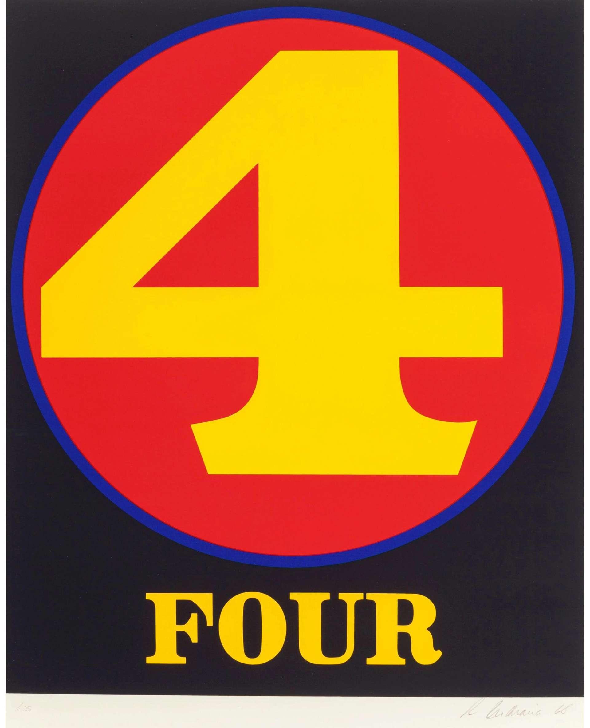Four - Signed Print by Robert Indiana 1968 - MyArtBroker