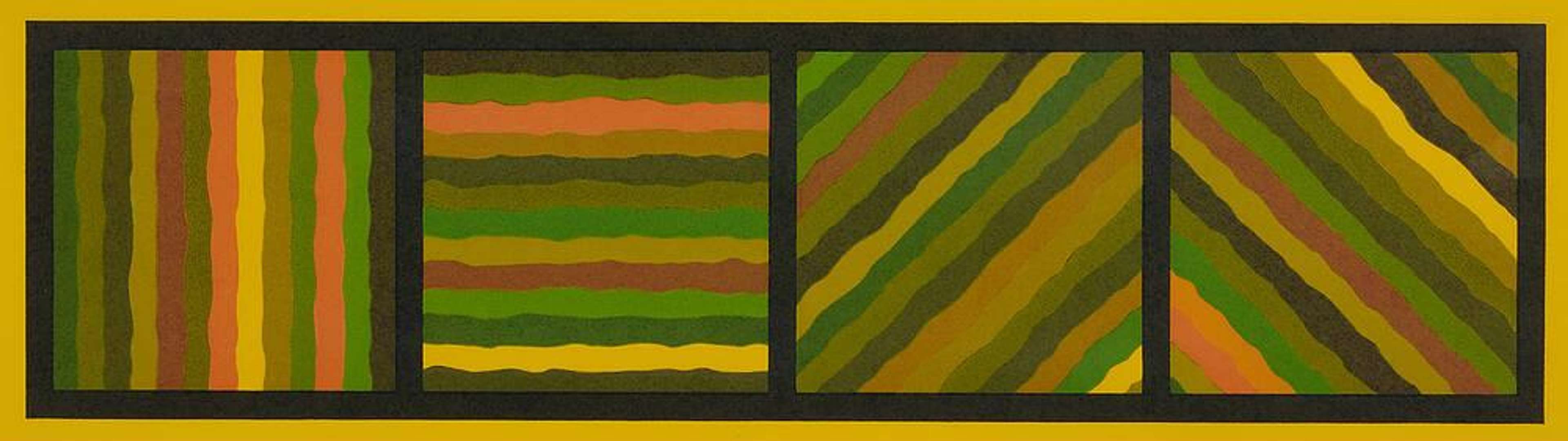 Bands (Not Straight) In Four Directions - Signed Print by Sol Lewitt 1987 - MyArtBroker