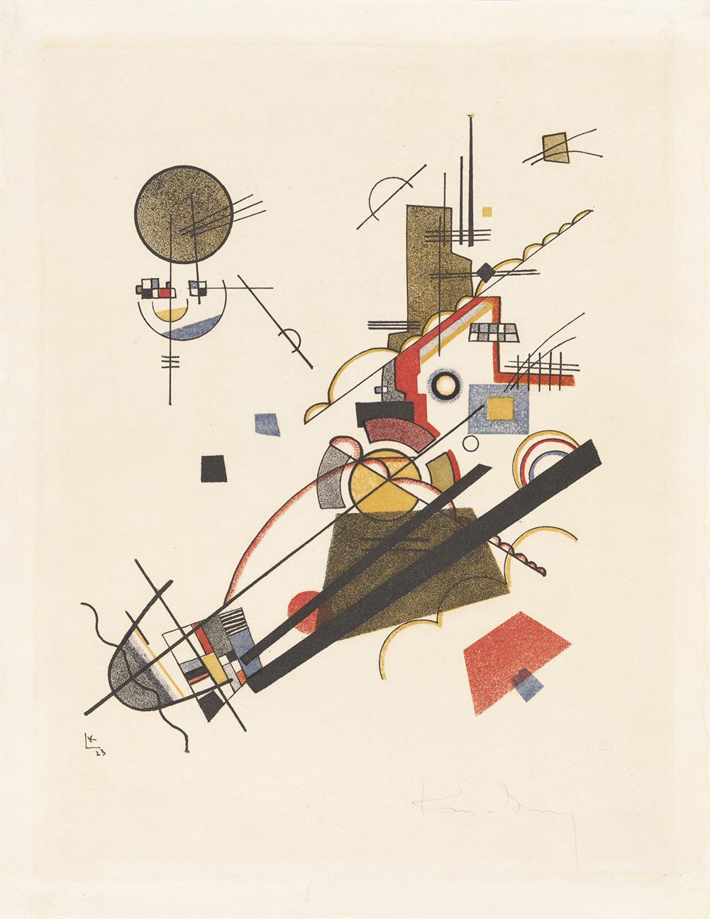 Wassily Kandinsky Fröhlicher Aufstieg (Signed Print) 1923