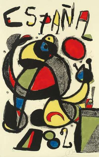 Copa Del Mundo De Fútbol (España 82) - Signed Print by Joan Miro 1981 - MyArtBroker