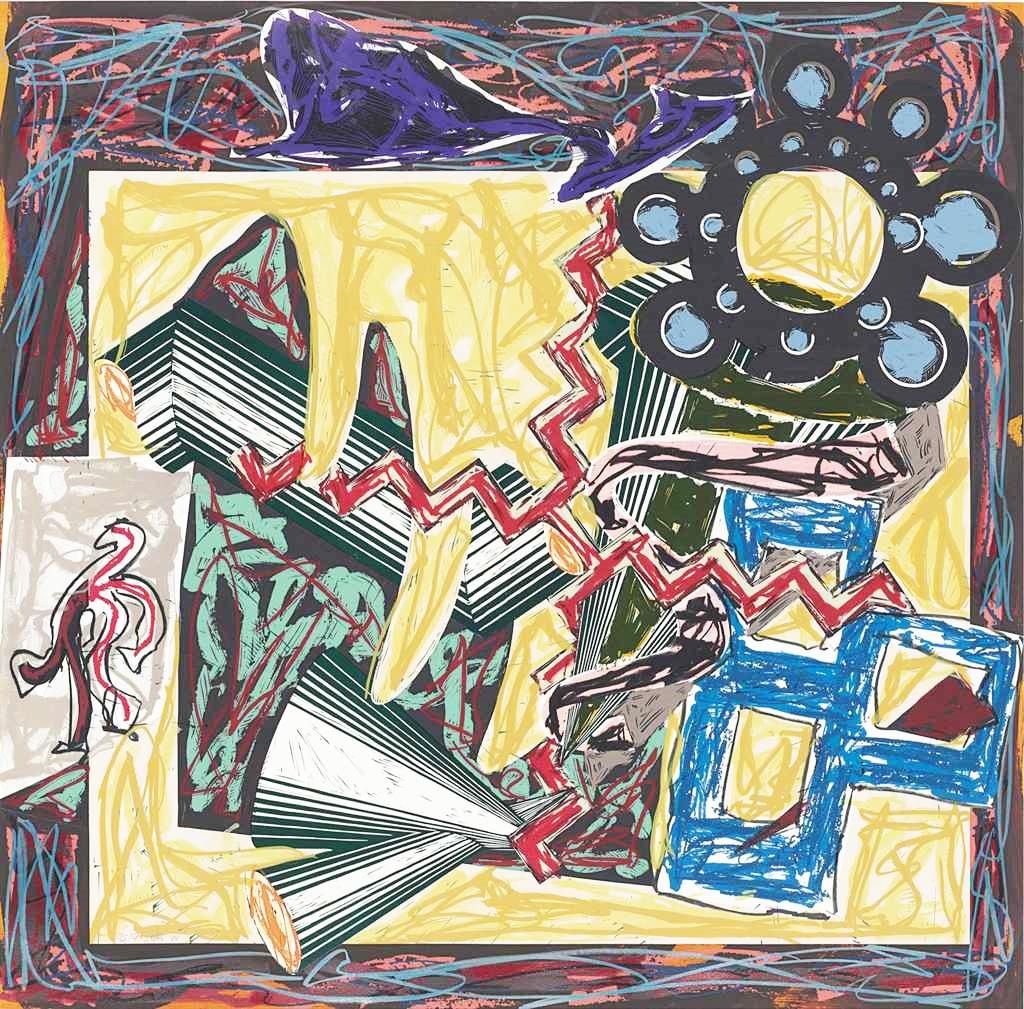 Frank Stella Then Came A Fire And Burnt The Stick (Signed Print) 1984