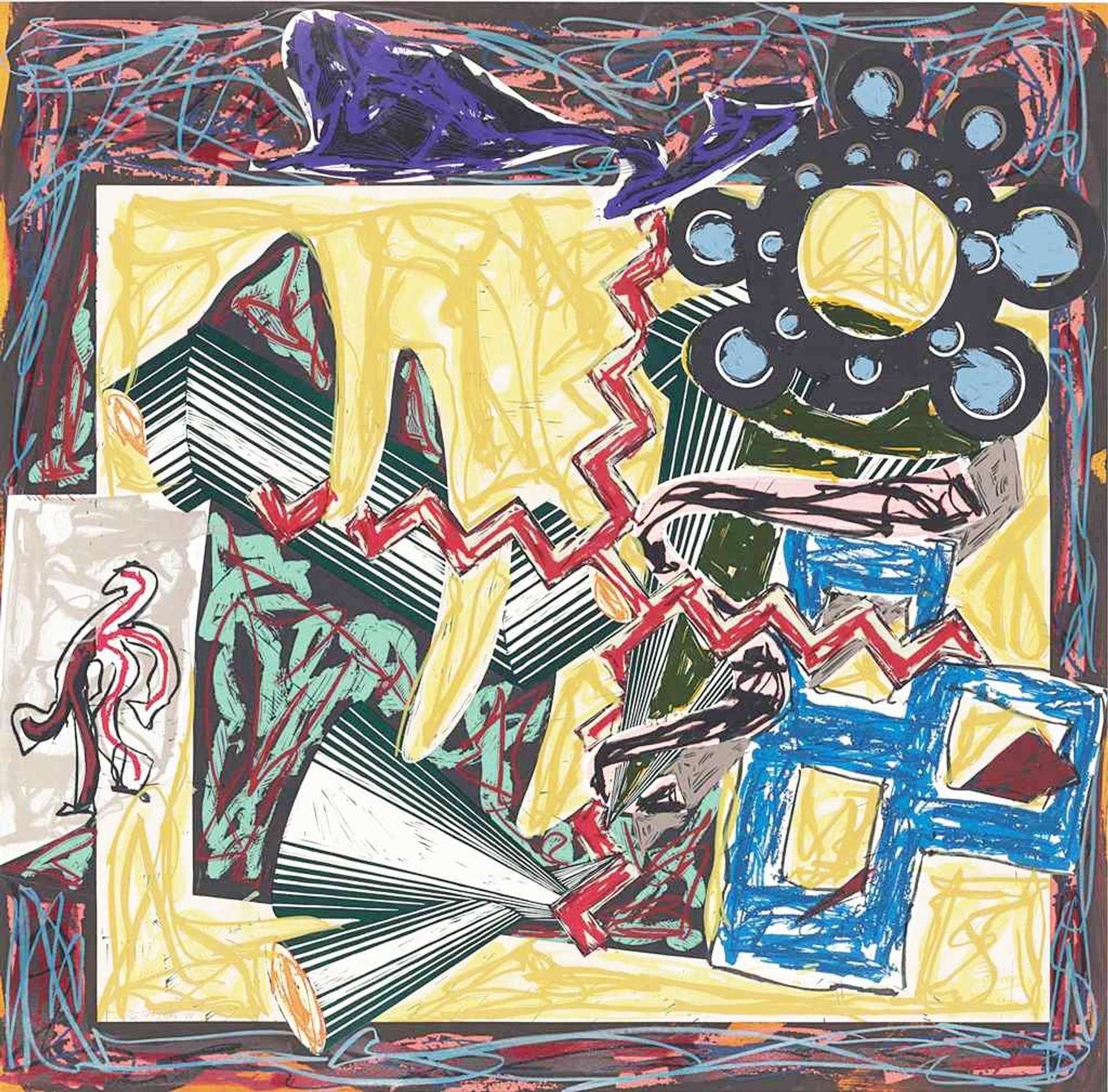 Then Came A Fire And Burnt The Stick - Signed Print by Frank Stella 1984 - MyArtBroker