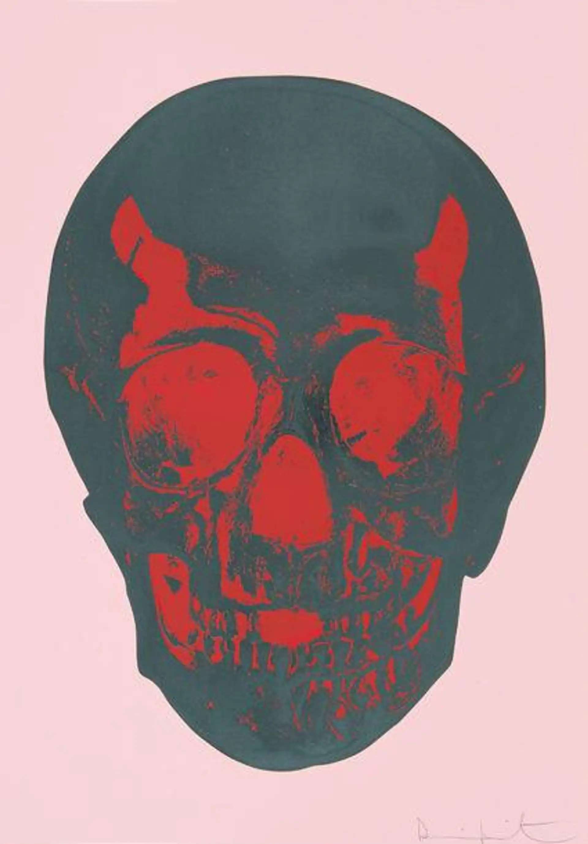 Till Death Do Us Part (candy floss pink, racing green, pigment red) by Damien Hirst