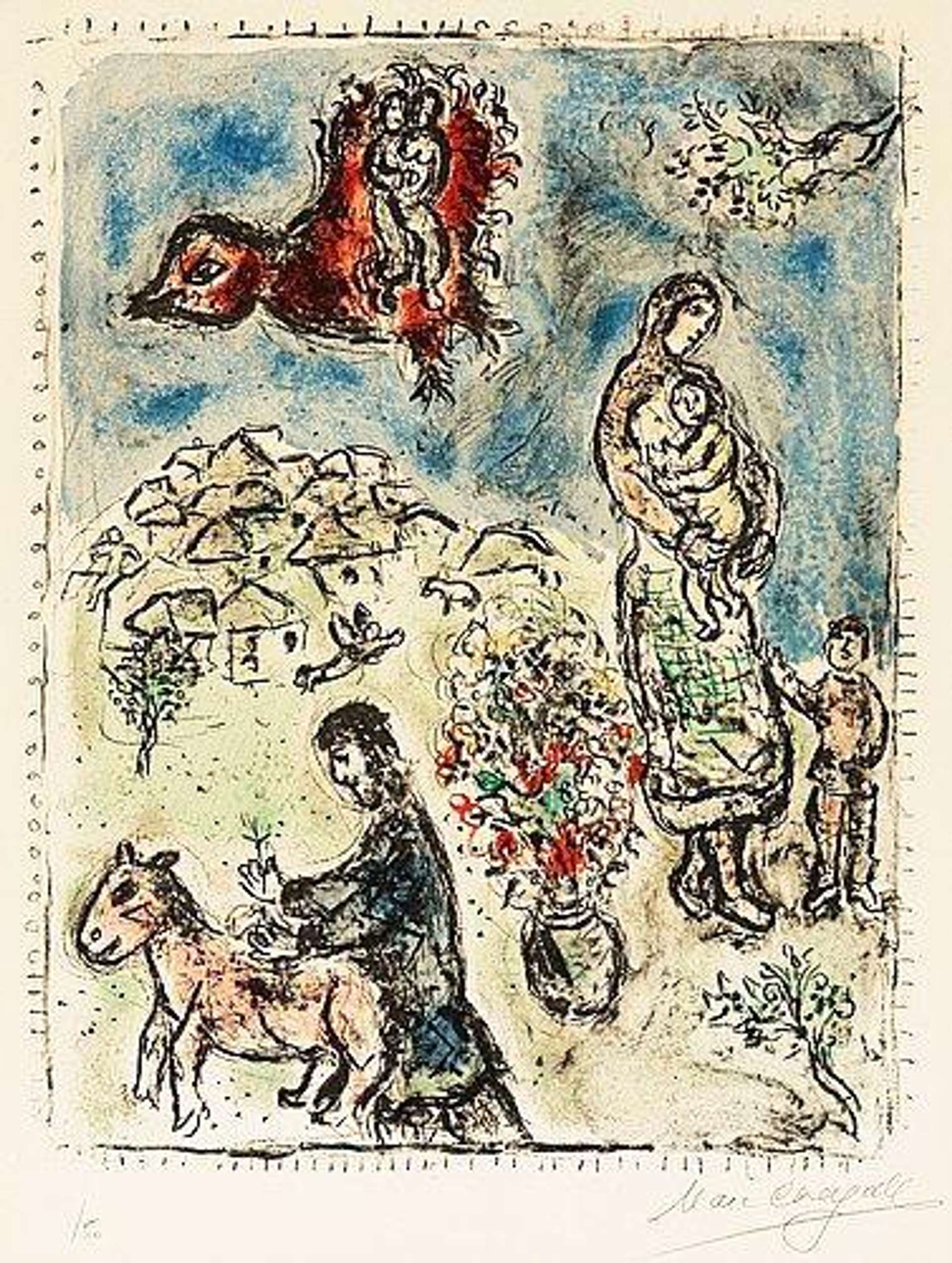Marc Chagall: Entre Printemps Et Eté - Signed Print