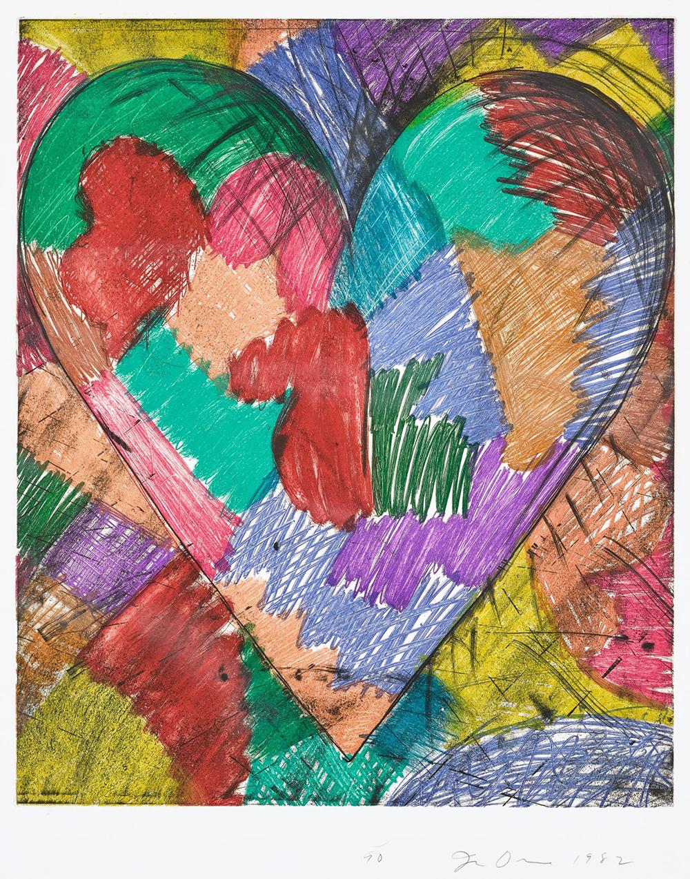 Jim Dine The Heart Called Paris Spring (Signed Print) 1982