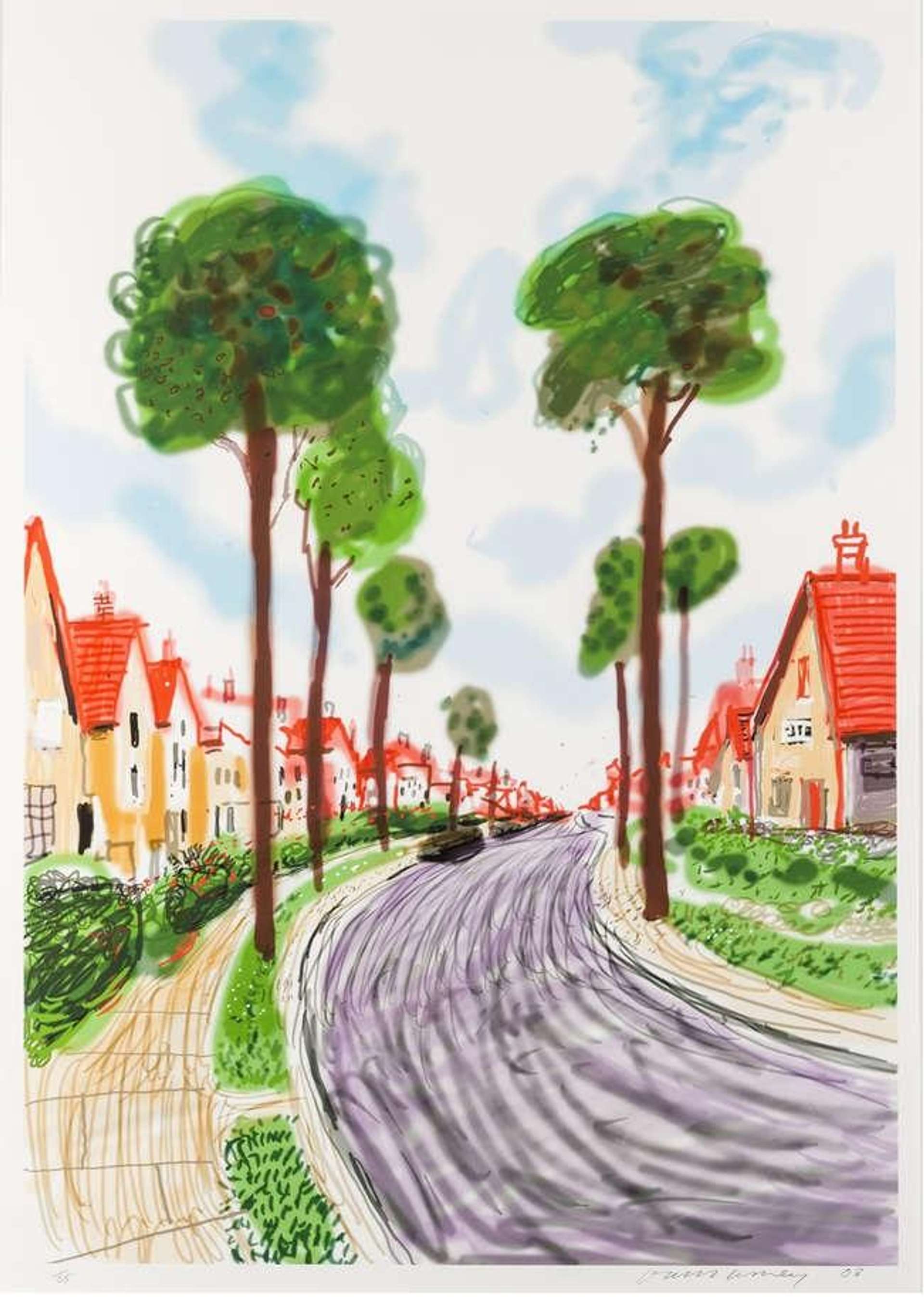 Cardigan Road - Signed Print by David Hockney 2008 - MyArtBroker