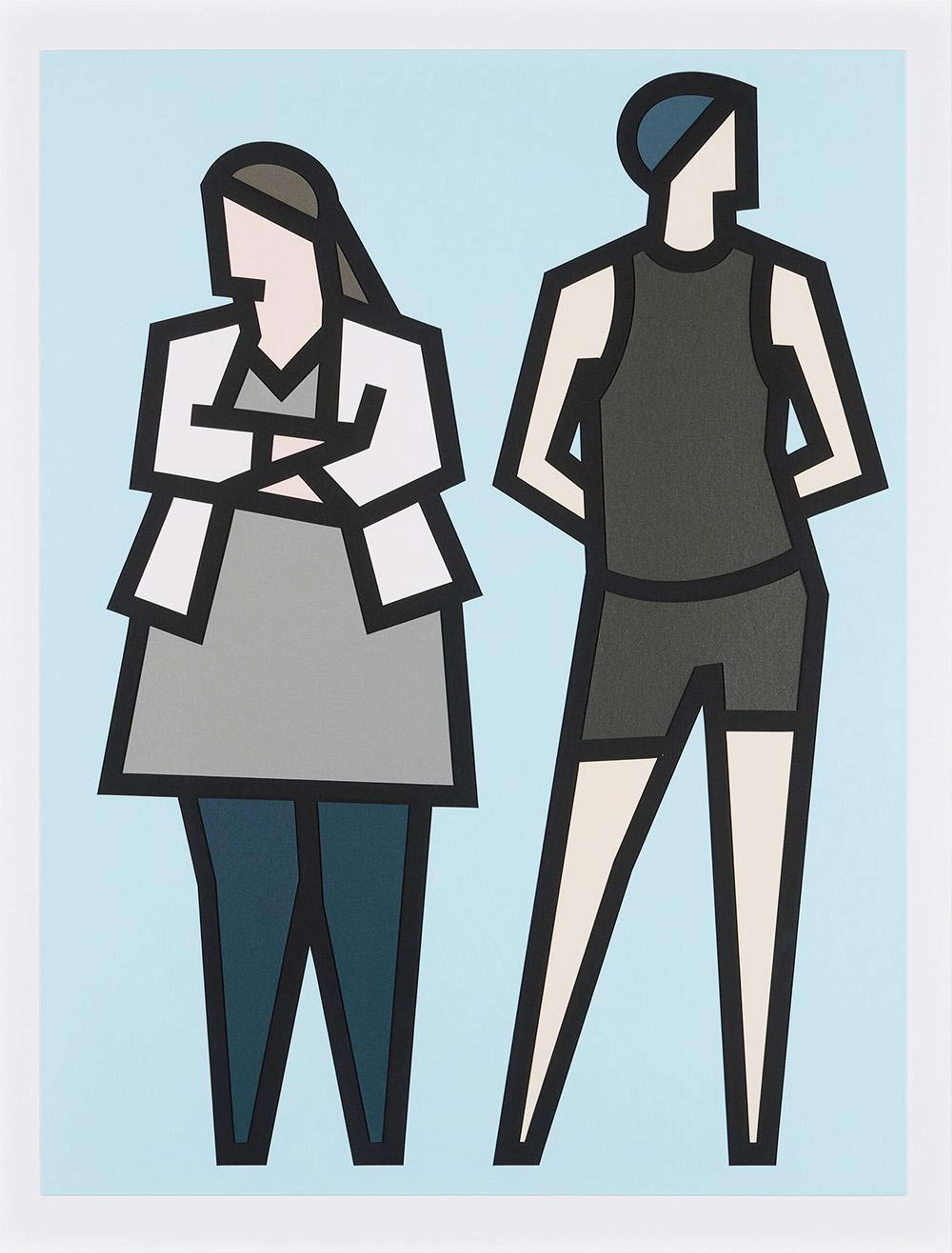 Lydia And Garrett - Signed Print by Julian Opie 2024 - MyArtBroker